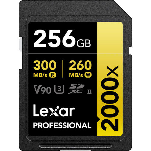 Lexar 256GB Professional 2000x UHS-II SD - 1